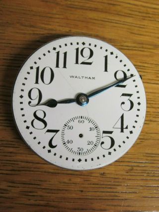 Waltham 18/s 21/j Model 845 Pocket Watch Movement Parts / Repair 1892 1907 Rr