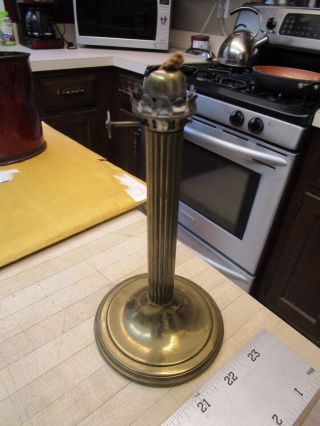 Unique Antique Acorn P&a Candlestick Threaded Oil Lamp Burner