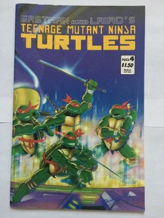 Eastman And Lairds Teenage Mutant Ninja Turtles No 4 Comic Book 1987