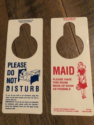 One Vintage Do Not Disturb/maid Service Door Hanger Sign