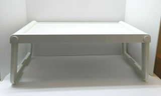 Vintage White Guzzini Folding Bed Tray Luigi Massoni Design 23 " X 14 " X 9 1/2 "