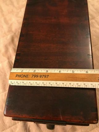 1 Drawer Library Bureau Sole Makers Card File,  Wide Dovetail,  Mahogany,  S/H 3