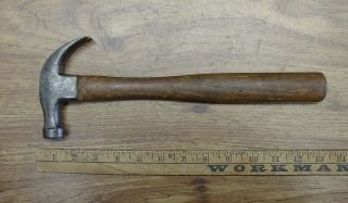 Vintage True Temper Vulcan 1lb.  2.  2oz.  Curved Claw Hammer,  4 - 1/2 " Head,  1 " Face