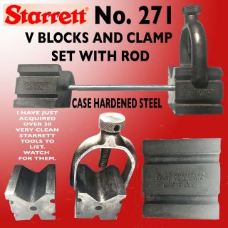 This Is Older Starrett 271 V Blocks And Clamp Setof Case Hardened
