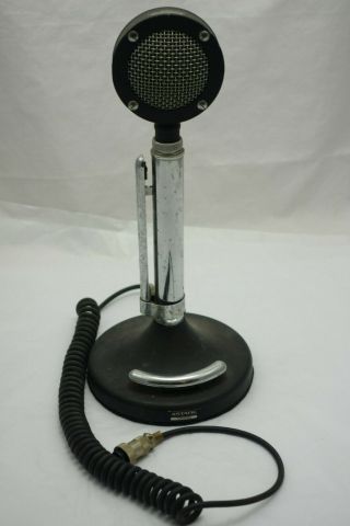 Vintage Astatic D - 104 Black & Chrome Cb Ham Radio Base Station Microphone T - Up9