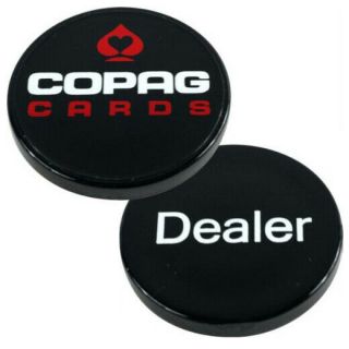 2 Inch Reversible Black Copag Poker Dealer Button
