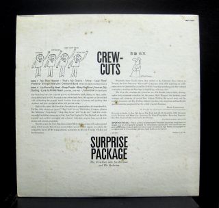 THE CREW CUTS surprise package LP VG,  LSP - 1933 Living Stereo 1959 USA 1s/1s 2