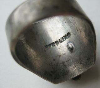 Antique Victorian Sterling Silver Amethyst North Wind Face Vtg Gemstone Ring 9 3