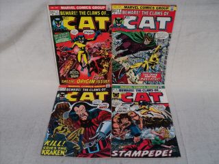 Cat 1 - 4 Complete Set 1st App Greer Grant Tigra 1972 - 1973 Marvel Comics (s 11480