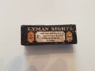 Lyman 2 Aws Tang Sight For Winchester Model 1890,  1896,  1906,  With Disc