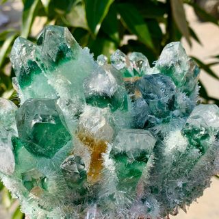 2.  19lb Find Green Phantom Quartz Crystal Cluster Mineral Specimen Healing