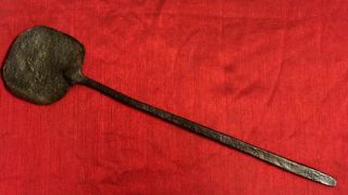 Antique Spatula Wrought Iron Kitchen Tool Primitive Hand Forged Old 19 " Long