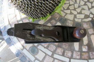 Vintage Stanley Bailey No.  4 Wood Plane with Corrugated Bottom 9 1/2 
