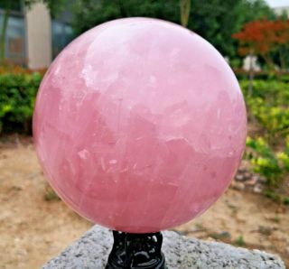 8.  2lb Natural Pink Rose Crystal Ball Is More Suitable For The Ball Body Fdl148