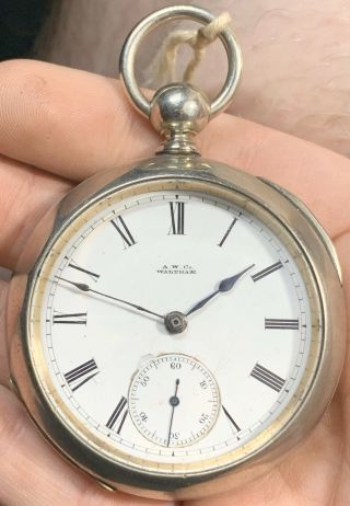 American Waltham William Ellery 18s 11j Pocket Watch In Silveroid Case Key Wind