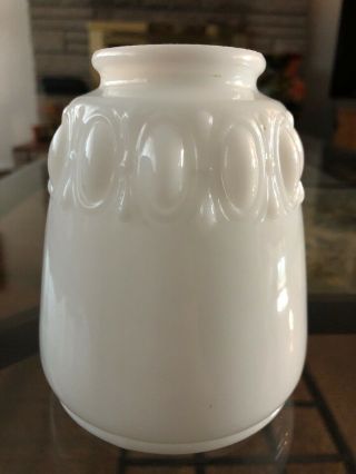 Antique Vintage White Milk Glass Lamp Light Fixture Shade