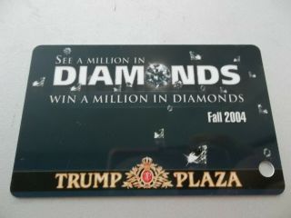 Donald Trump Plaza Diamonds 2004 Older Player Slot Card No Name No/number