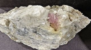 Rose Quartz Crystals In Clevelandite - Plumbago Mtn.  - Newry,  Maine