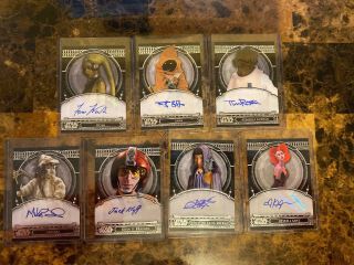 2017 Topps Star Wars 40th Anniversary Hobby Autograph Set Of 7