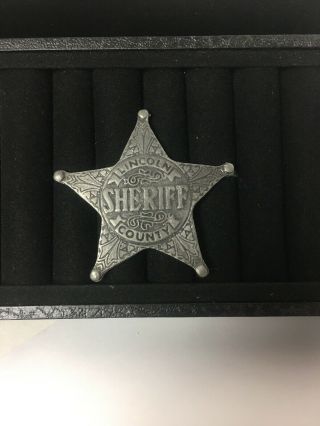 Vintage Silver Colored Lincoln County Sheriff’s Badge