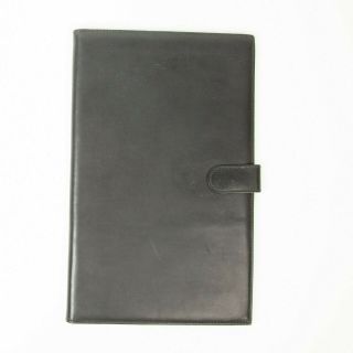 Vintage Mark Cross Legal Pad Folio Portfolio Black Leather Snap Closure W/pad
