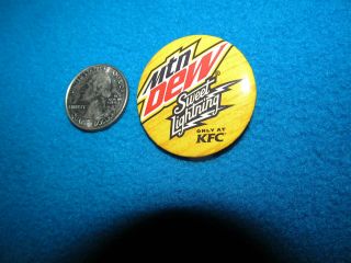 Rare Promo MTN Dew Sweet Lightning Bolt Soda Pin Back Button Mountain Dew 3