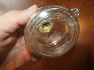 Vintage Antique Little Butter Cup Mini Miniature Finger Glass Oil Lamp Light 3