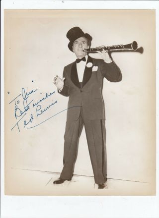 Ted Lewis Signed Autographed 8x10 Glossy Photo Bandleader D.  