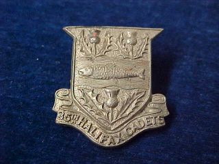 Orig Pre Ww1 Collar Badge The Halifax County Academy Batt.  Cadet Corps No 35
