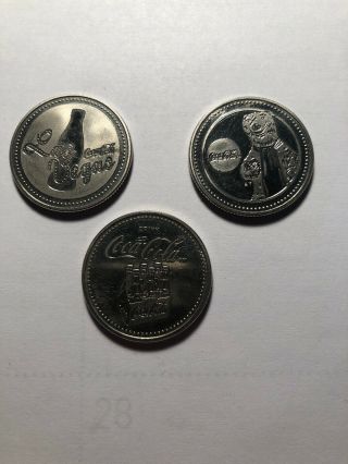 Set Of 3 World Of Coke Collector Coins