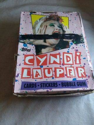1985 Topps Cyndi Lauper Trading Cards Box Of 36 Packs