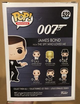 Sean Connery Signed/Autographed 007 James Bond Funko Pop. 3