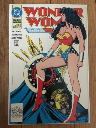 Wonder Woman 72 1993 Dc Comic Book Classic Cover Bolland Hot Nm