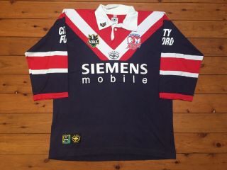 Sydney Roosters 2000 Rare Vintage Classic Nrl Rugby League Shirt Jersey Xl