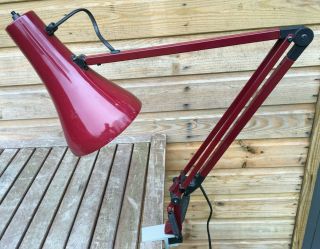 Vintage HERBERT TERRY 90 Anglepoise Lamp Machinist Factory Bench Light 70s 80s 3