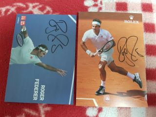 2 Autographs Roger Federer