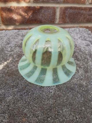 Vintage Antique Vaseline Glass Tilley Lamp Shade