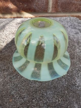 vintage antique Vaseline glass tilley lamp shade 2