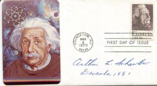 Authentic 1981 Nobel Prize In Physics Arthur Schawlow Signed Fdc