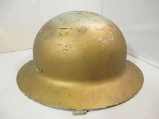 Vintage Army Military Helmet Doughboy Battle Damaged?