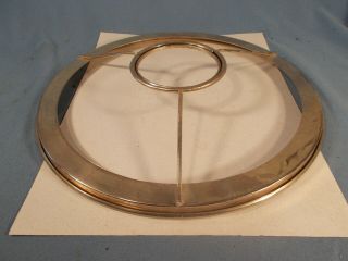 Vintage BRASS 10 inch Shade RING Opening for burner 2&5/8 inches wide 3