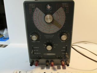 Vintage Heathkit Capacitor Checker Tester Meter Model IT - 11 Green Eye 2