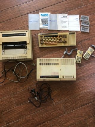 Vintage Adam Colecovision Family Computer System Memory Console W/ Accessories