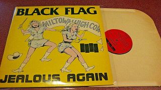 Black Flag Jealous Again Lp Sst Label Orig 003 Pettibone Art Vg,  Orig Punk
