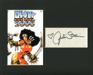 Julie Strain Heavy Metal 2000 Battle Queen 2020 Signed Autograph Photo Display