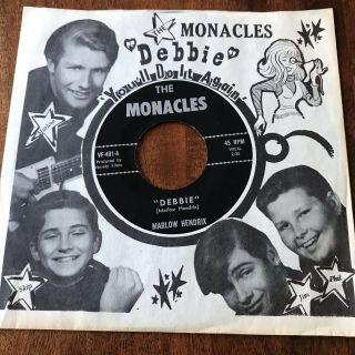 The Monacles Debbie Mod Beat Orig California Garage Picture Sleeve 1966 45