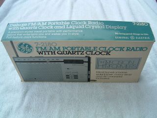 VTG GENERAL ELECTRIC Radio Clock Alarm AM/FM 7 - 2180A Display Box 3