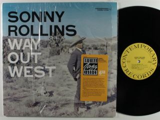 Sonny Rollins Way Out West Contemporary Lp Nm 1988 Reissue Shrink