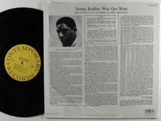 SONNY ROLLINS Way Out West CONTEMPORARY LP NM 1988 reissue SHRINK 2