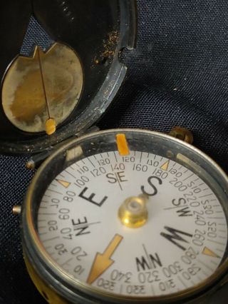 Wwi Era Us Army Engineer Corps Cruchon & Emons Brass Military Compass Rare